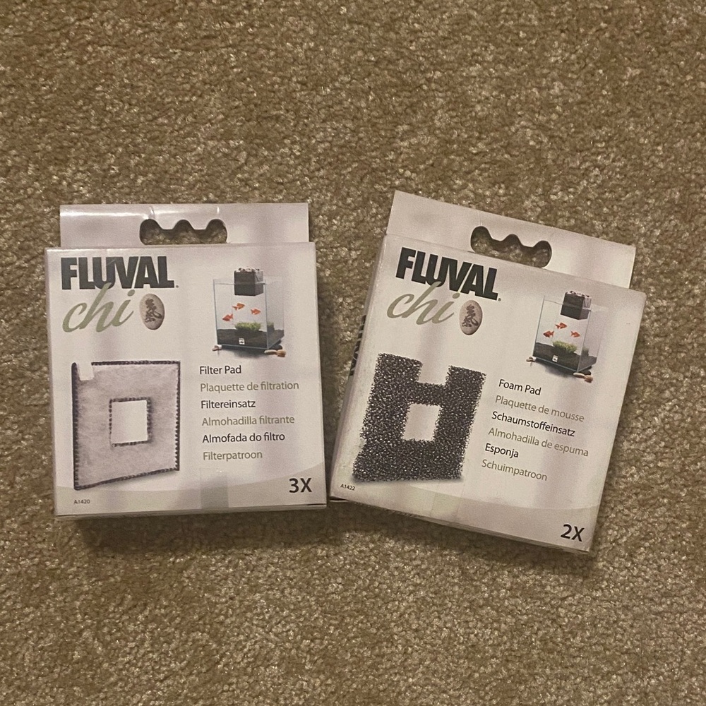 Fluval Chi Filter x3 and Foam Pads x1